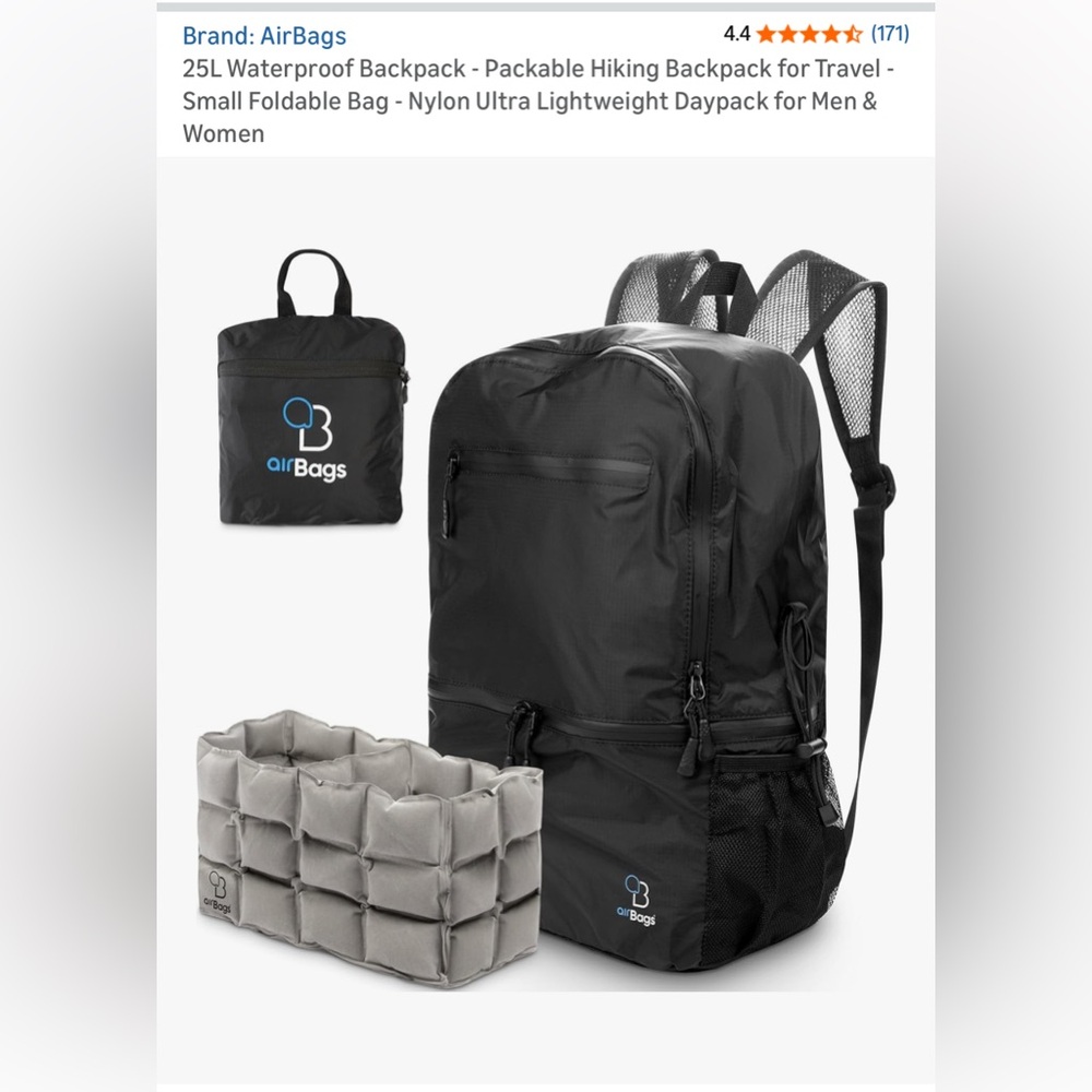 backpack w/flotation device